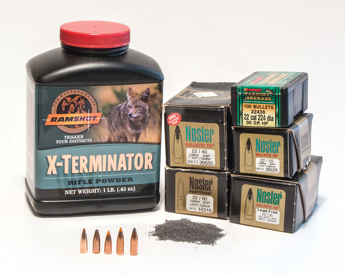 For handloading the 223 Remington, with any bullet weight, Ramshot’s X-Terminator powder is a great place to start.